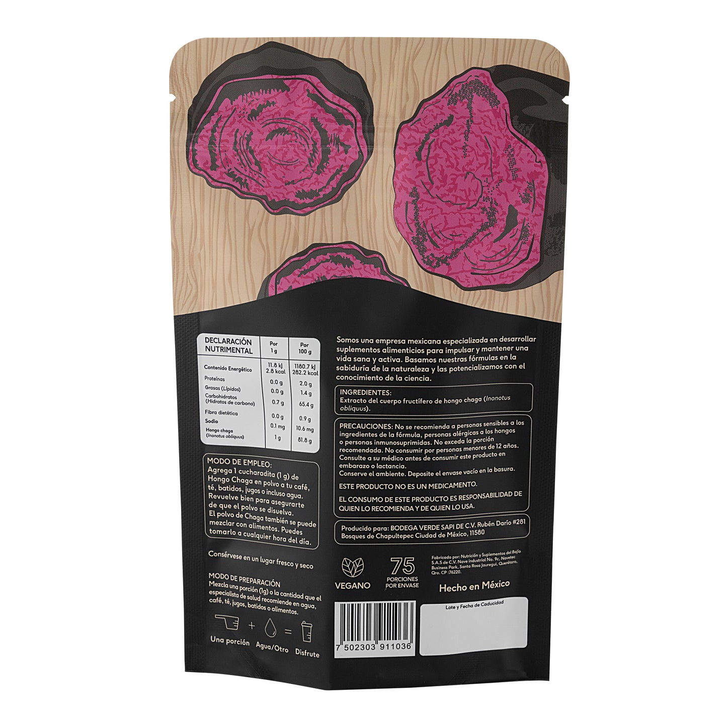 Chaga 75g (75 porciones)