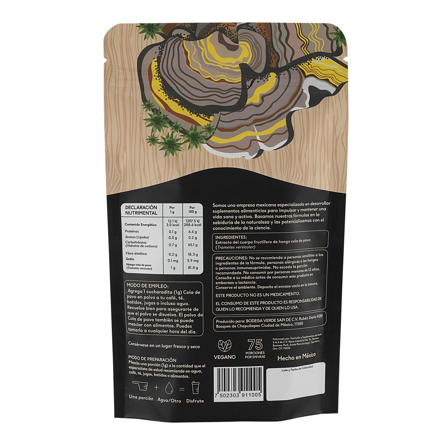 Cola de Pavo 75g (75 porciones)