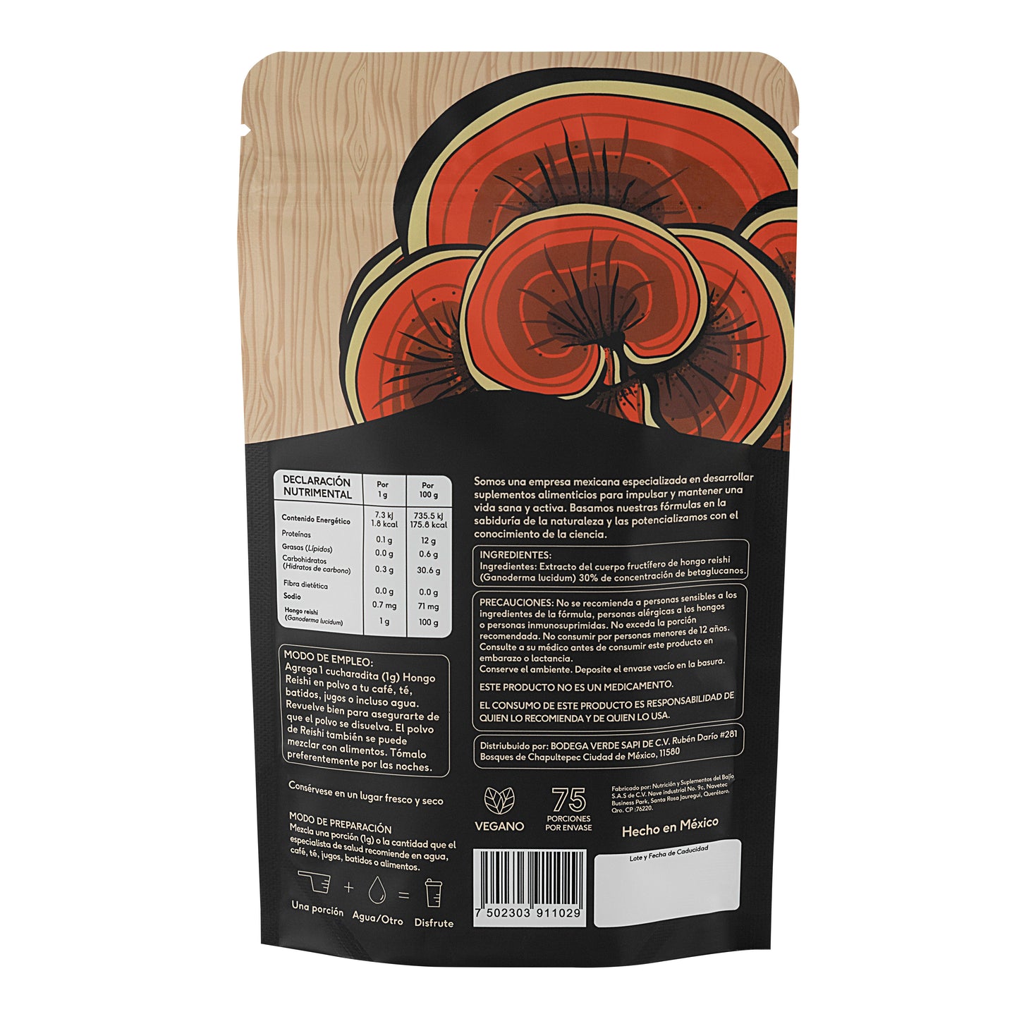 Reishi 75g (75 porciones)