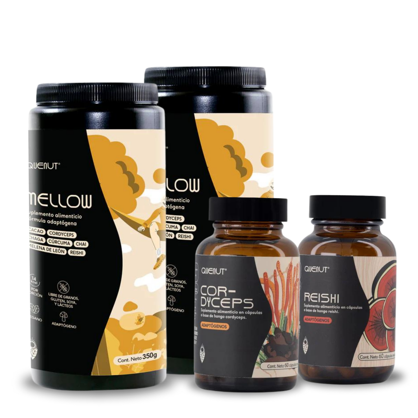 2 Mellow + Reishi + Cordyceps